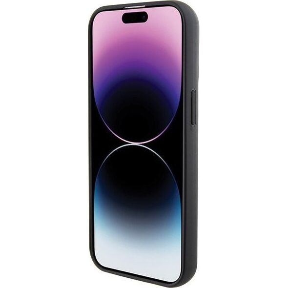 Karl Lagerfeld Karl Lagerfeld KLHCP15SGKNPSK iPhone 15 6.1" czarny/black hardcase Fixed Glitter Ikonik Logo Metal Pin