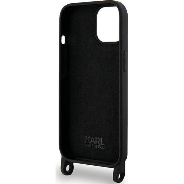 Karl Lagerfeld Karl Lagerfeld KLHCP15SSCBSCNK iPhone 15 6.1" hardcase czarny/black Crossbody Silicone Choupette