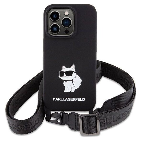 Karl Lagerfeld Karl Lagerfeld KLHCP15XSCBSCNK iPhone 15 Pro Max 6.7" hardcase czarny/black Crossbody Silicone Choupette