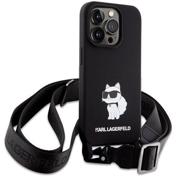 Karl Lagerfeld Karl Lagerfeld KLHCP15XSCBSCNK iPhone 15 Pro Max 6.7" hardcase czarny/black Crossbody Silicone Choupette