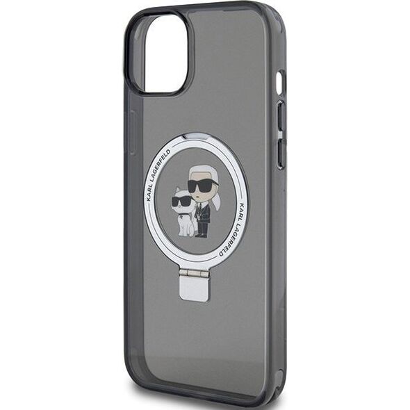 Karl Lagerfeld Karl Lagerfeld KLHMP15MHMRSKCK iPhone 15 Plus 6.7"czarny/black hardcase Ring Stand Karl&Choupettte MagSafe