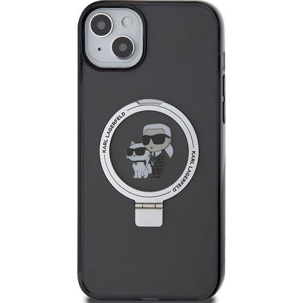 Karl Lagerfeld Karl Lagerfeld KLHMP15SHMRSKCK iPhone 15 6.1" czarny/black hardcase Ring Stand Karl&Choupettte MagSafe