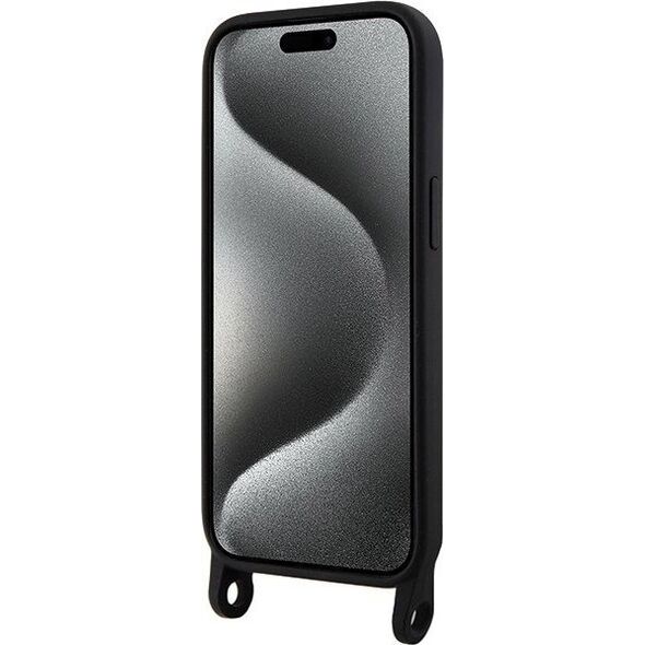 Karl Lagerfeld Karl Lagerfeld KLHCP15SSCBSKNK iPhone 15 6.1" hardcase czarny/black Crossbody Silicone Ikonik