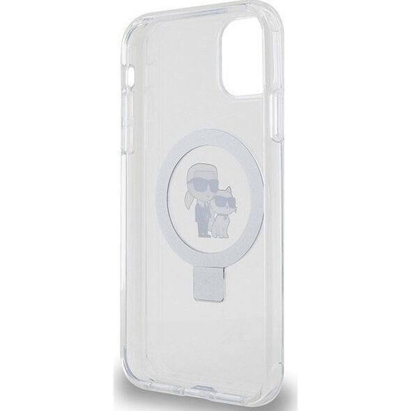 Karl Lagerfeld Karl Lagerfeld KLHMN61HMRSKCH iPhone 11 / Xr 6.1" bialy/white hardcase Ring Stand Karl&Choupettte MagSafe