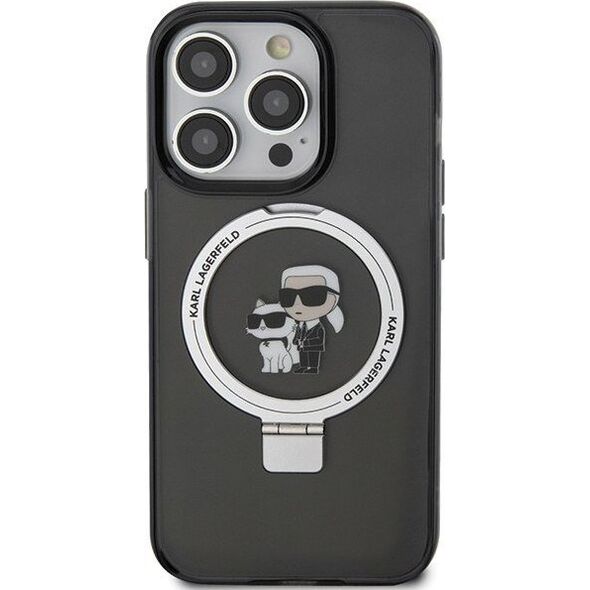 Karl Lagerfeld Karl Lagerfeld KLHMP13LHMRSKCK iPhone 13 Pro 6.1" czarny/black hardcase Ring Stand Karl&Choupettte MagSafe