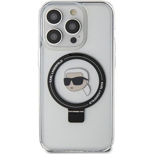 Karl Lagerfeld Karl Lagerfeld KLHMP15LHMRSKHH iPhone 15 Pro 6.1" biały/white hardcase Ring Stand Karl Head MagSafe