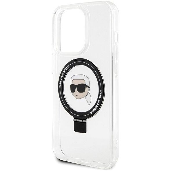 Karl Lagerfeld Karl Lagerfeld KLHMP15LHMRSKHH iPhone 15 Pro 6.1" biały/white hardcase Ring Stand Karl Head MagSafe