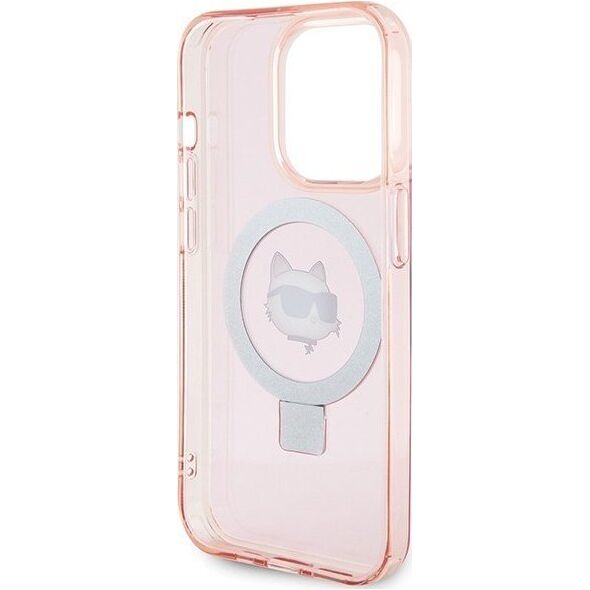 Karl Lagerfeld Karl Lagerfeld KLHMP15LHMRSCHP iPhone 15 Pro 6.1" różowy/pink hardcase Ring Stand Choupette Head MagSafe