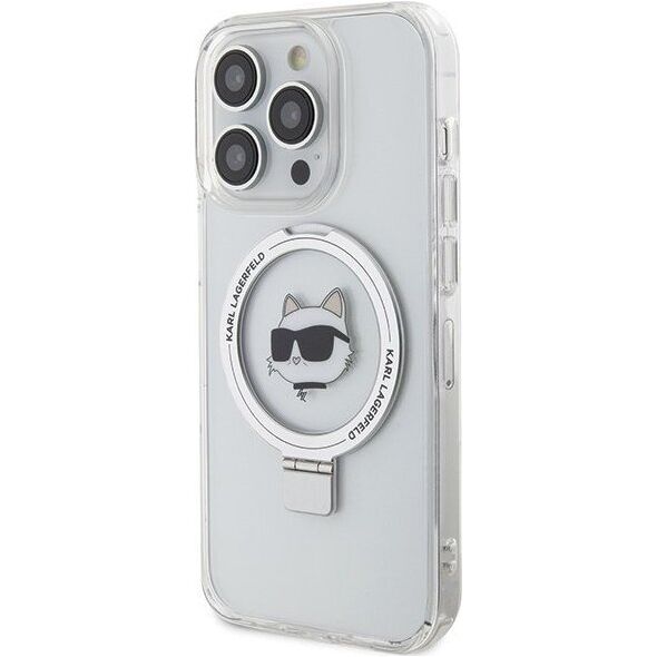 Karl Lagerfeld Karl Lagerfeld KLHMP15XHMRSCHH iPhone 15 Pro Max 6.7" biały/white hardcase Ring Stand Choupette Head MagSafe