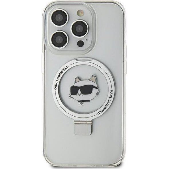 Karl Lagerfeld Karl Lagerfeld KLHMP15XHMRSCHH iPhone 15 Pro Max 6.7" biały/white hardcase Ring Stand Choupette Head MagSafe