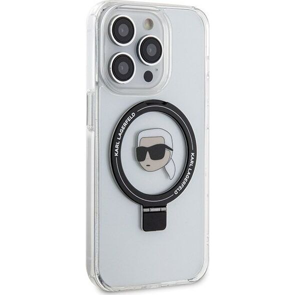 Karl Lagerfeld Karl Lagerfeld KLHMP15XHMRSKHH iPhone 15 Pro Max 6.7" biały/white hardcase Ring Stand Karl Head MagSafe