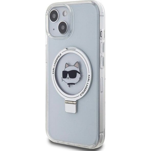Karl Lagerfeld Karl Lagerfeld KLHMP15SHMRSCHH iPhone 15 6.1" biały/white hardcase Ring Stand Choupette Head MagSafe