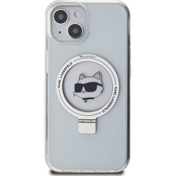 Karl Lagerfeld Karl Lagerfeld KLHMP15SHMRSCHH iPhone 15 6.1" biały/white hardcase Ring Stand Choupette Head MagSafe