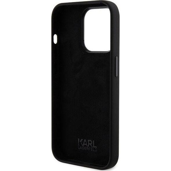 Karl Lagerfeld Karl Lagerfeld KLHCP15LSMHKNPK iPhone 15 Pro 6.1" czarny/black Silicone Ikonik Metal Pin