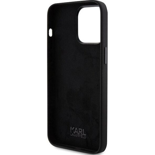 Karl Lagerfeld Karl Lagerfeld KLHCP15LSMHCNPK iPhone 15 Pro 6.1" czarny/black Silicone Choupette Metal Pin