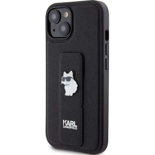 Karl Lagerfeld Karl Lagerfeld KLHCP15MGSACHPK iPhone 15 Plus 6.7" czarny/black hardcase Gripstand Saffiano Choupette Pins