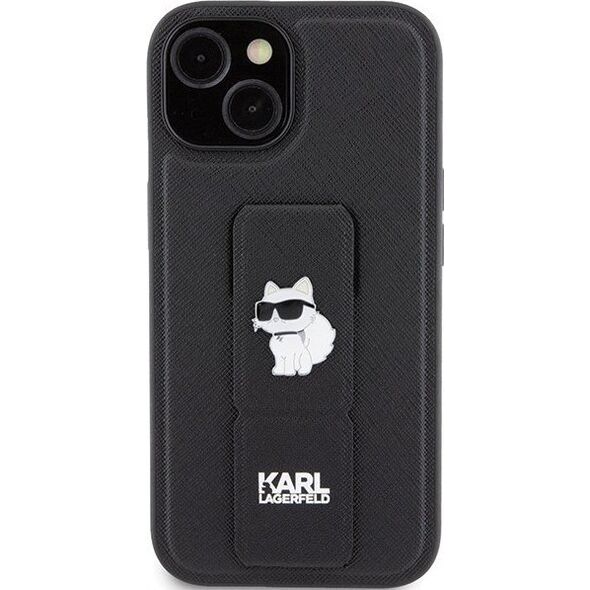Karl Lagerfeld Karl Lagerfeld KLHCP15MGSACHPK iPhone 15 Plus 6.7" czarny/black hardcase Gripstand Saffiano Choupette Pins