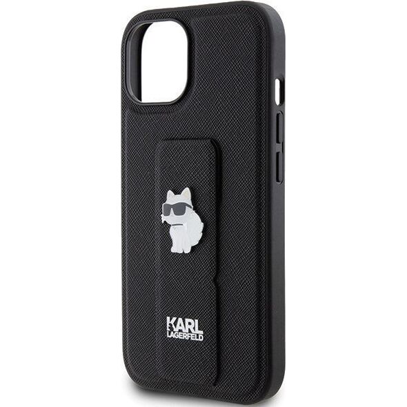 Karl Lagerfeld Karl Lagerfeld KLHCP15MGSACHPK iPhone 15 Plus 6.7" czarny/black hardcase Gripstand Saffiano Choupette Pins
