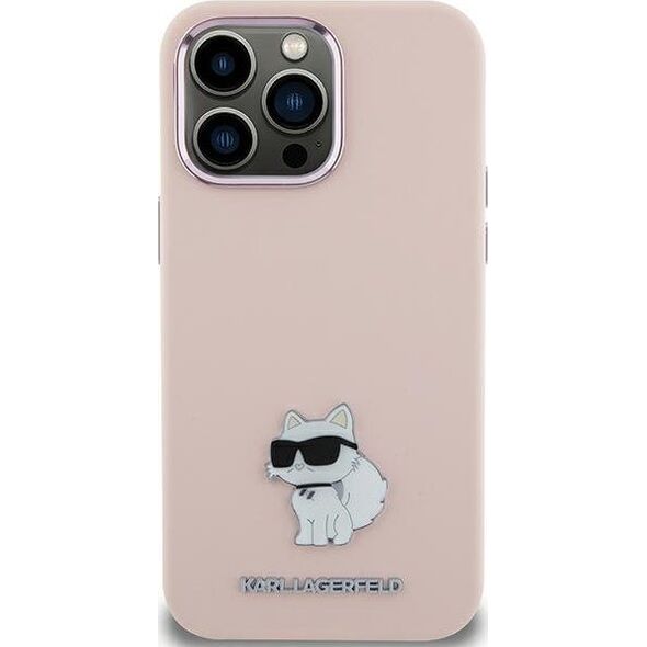 Karl Lagerfeld Karl Lagerfeld KLHCP15MSMHCNPP iPhone 15 Plus 6.7" różowy/pink Silicone Choupette Metal Pin
