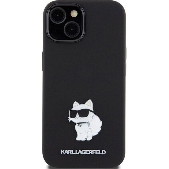Karl Lagerfeld Karl Lagerfeld KLHCP15MSMHCNPK iPhone 15 Plus 6.7" czarny/black Silicone Choupette Metal Pin