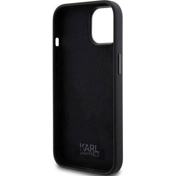 Karl Lagerfeld Karl Lagerfeld KLHCP15MSMHCNPK iPhone 15 Plus 6.7" czarny/black Silicone Choupette Metal Pin