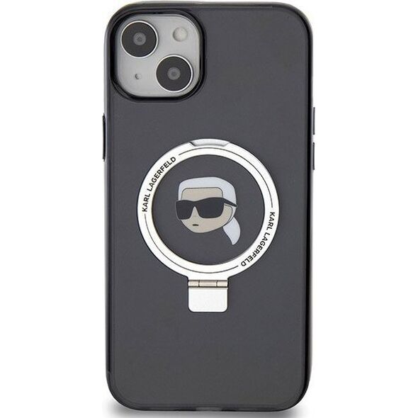 Karl Lagerfeld Karl Lagerfeld KLHMP15MHMRSKHK iPhone 15 Plus 6.7" czarny/black hardcase Ring Stand Karl Head MagSafe