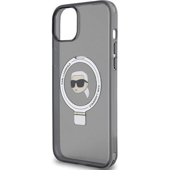 Karl Lagerfeld Karl Lagerfeld KLHMP15MHMRSKHK iPhone 15 Plus 6.7" czarny/black hardcase Ring Stand Karl Head MagSafe