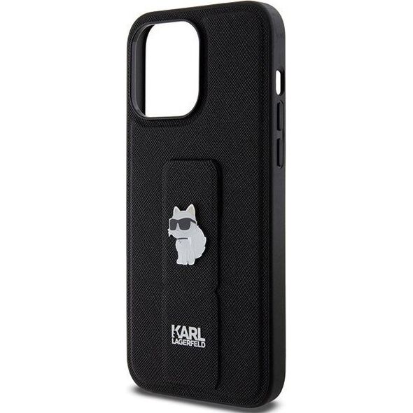 Karl Lagerfeld Karl Lagerfeld KLHCP13LGSACHPK iPhone 13 Pro / 13 6.1" czarny/black hardcase Gripstand Saffiano Choupette Pins
