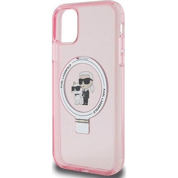 Karl Lagerfeld Karl Lagerfeld KLHMN61HMRSKCP iPhone 11 / Xr 6.1" różowy/pink hardcase Ring Stand Karl&Choupettte MagSafe