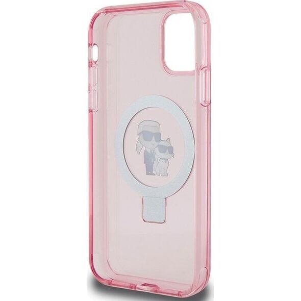 Karl Lagerfeld Karl Lagerfeld KLHMN61HMRSKCP iPhone 11 / Xr 6.1" różowy/pink hardcase Ring Stand Karl&Choupettte MagSafe