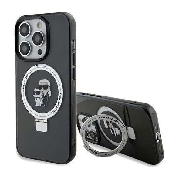 Karl Lagerfeld Karl Lagerfeld KLHMP13XHMRSKCK iPhone 13 Pro Max 6.7" czarny/black hardcase Ring Stand Karl&Choupettte MagSafe