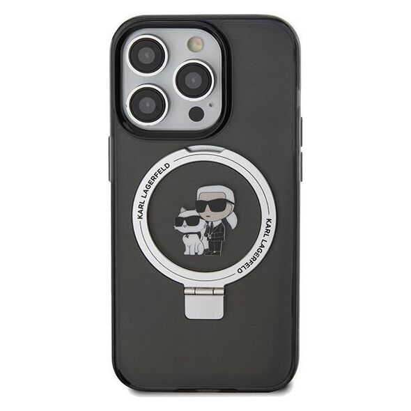 Karl Lagerfeld Karl Lagerfeld KLHMP13XHMRSKCK iPhone 13 Pro Max 6.7" czarny/black hardcase Ring Stand Karl&Choupettte MagSafe