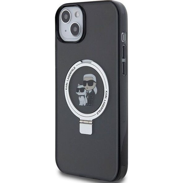 Karl Lagerfeld Karl Lagerfeld KLHMP14SHMRSKCK iPhone 14 / 15 / 13 6.1" czarny/black hardcase Ring Stand Karl&Choupettte MagSafe