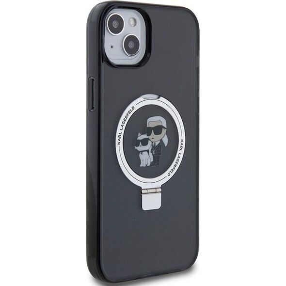Karl Lagerfeld Karl Lagerfeld KLHMP14SHMRSKCK iPhone 14 / 15 / 13 6.1" czarny/black hardcase Ring Stand Karl&Choupettte MagSafe