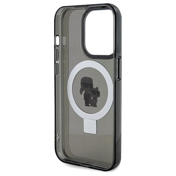 Karl Lagerfeld Karl Lagerfeld KLHMP14XHMRSKCK iPhone 14 Pro Max 6.7" czarny/black hardcase Ring Stand Karl&Choupettte MagSafe
