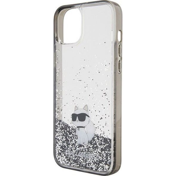 Karl Lagerfeld Karl Lagerfeld KLHCP15MLKCNSK iPhone 15 Plus 6.7" transparent hardcase Liquid Glitter Choupette