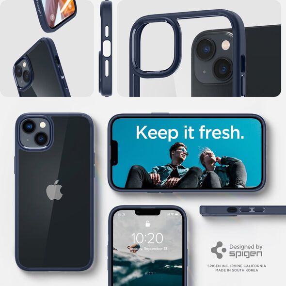 Spigen Crystal Hybrid, navy blue - iPhone 14 Plus
