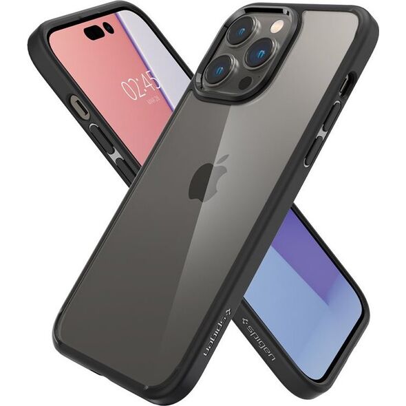 Spigen Crystal Hybrid, matte black - iPhone 14 Pro