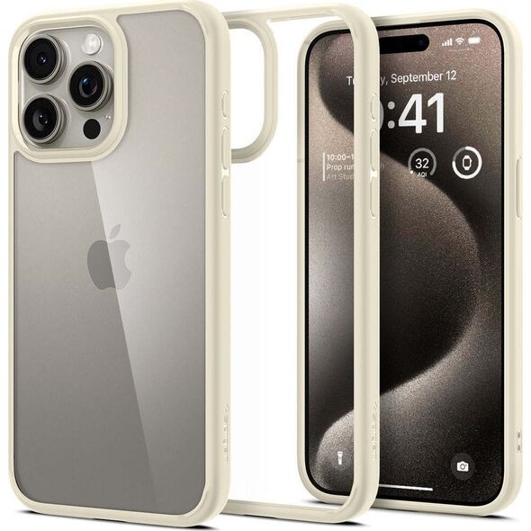 Spigen Spigen Crystal Hybrid, mute beige - iPhone 15 Pro Max