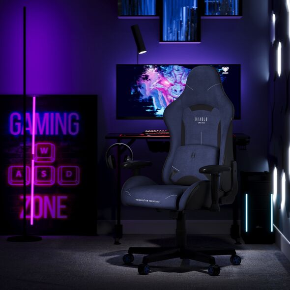 Fotel Diablo Chairs gamingowy Diablo X-Starter: granatowy