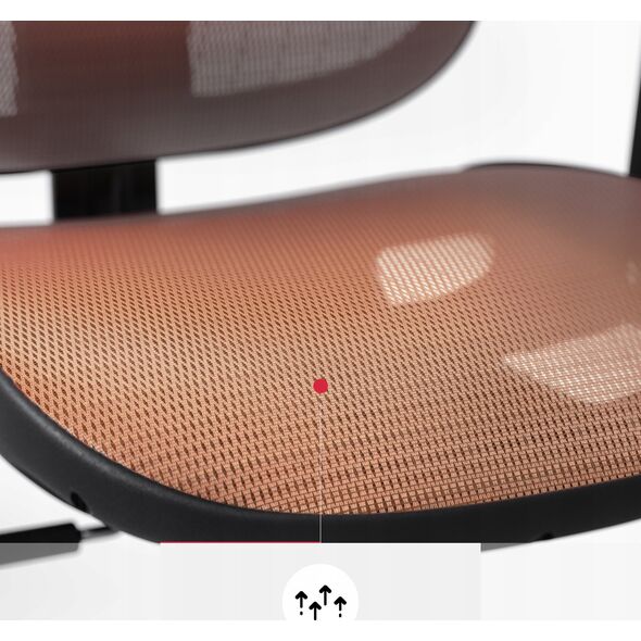 Krzesło biurowe Diablo Chairs Fotel ergonomiczny Diablo V-Basic: czarno-pomarańczowy