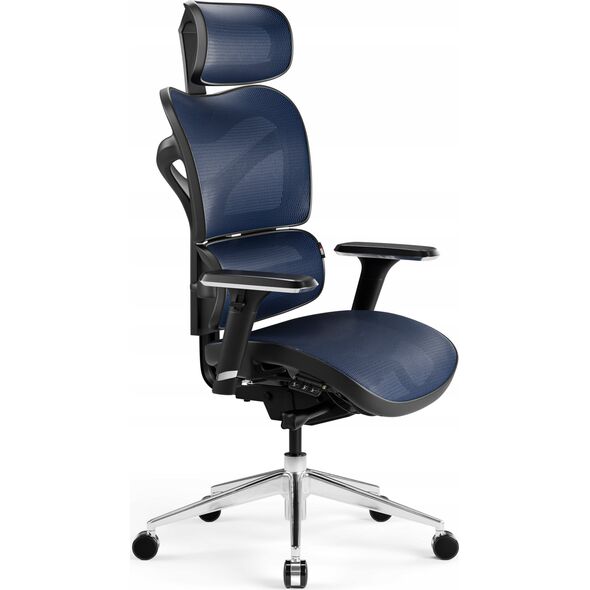 Krzesło biurowe Diablo Chairs Fotel ergonomiczny Diablo V-Commander: czarno-niebieski
