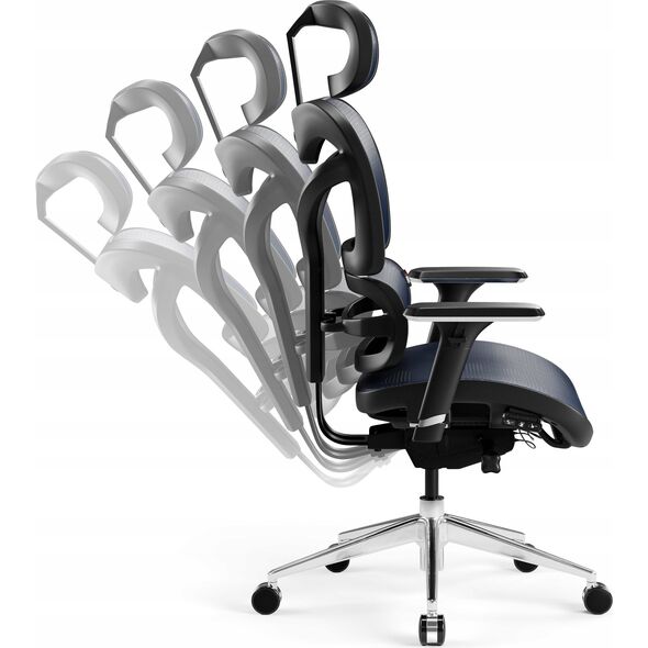 Krzesło biurowe Diablo Chairs Fotel ergonomiczny Diablo V-Commander: czarno-niebieski