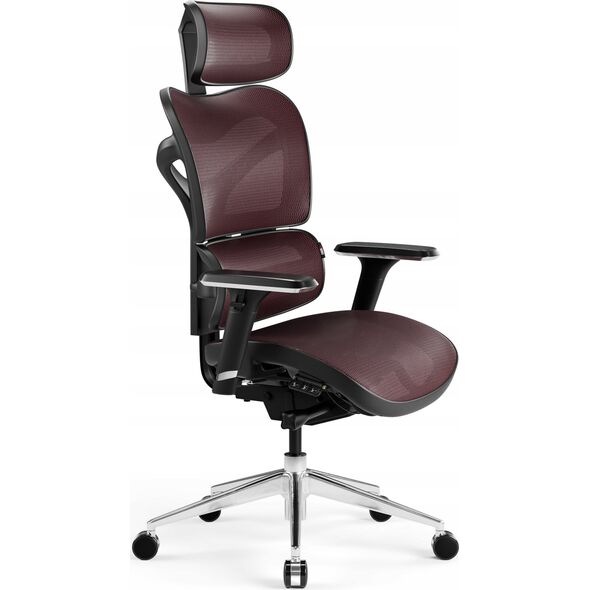 Krzesło biurowe Diablo Chairs Fotel ergonomiczny Diablo V-Commander: czarno-burgundowy