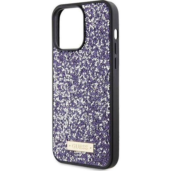 Guess Guess GUHCP15LPFGSBSP iPhone 15 Pro 6.1" fioletowy/purple hardcase Rhinestone Metal Logo