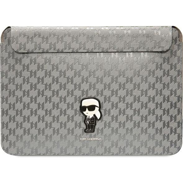 Karl Lagerfeld Karl Lagerfeld Sleeve KLCS14SAKHPKG 14" srebrny/silver Saffiano Monogram Ikonik