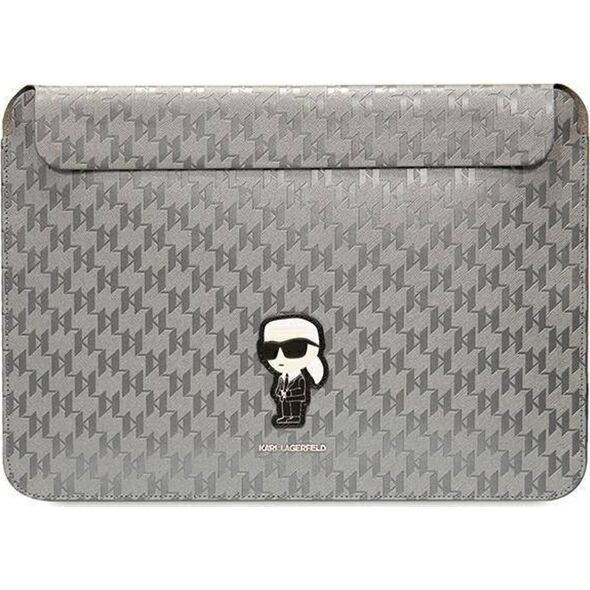 Karl Lagerfeld Karl Lagerfeld Sleeve KLCS14SAKHPKG 14" srebrny/silver Saffiano Monogram Ikonik