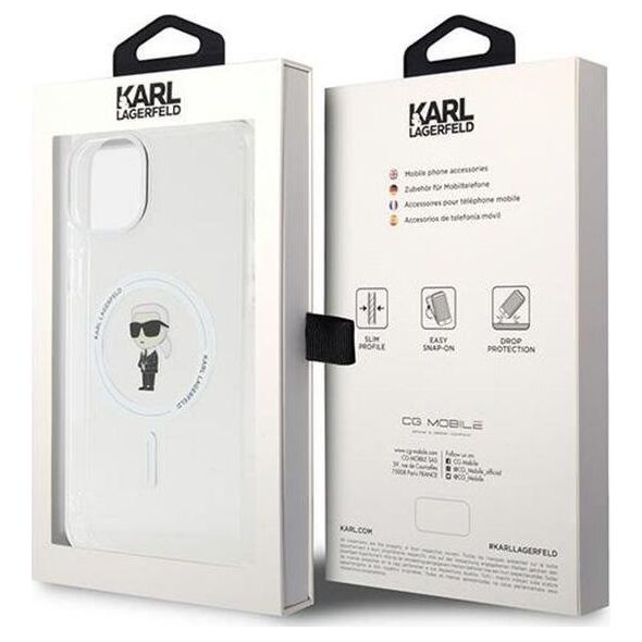 Karl Lagerfeld Karl Lagerfeld KLHMP15MHFCKNOT iPhone 15 Plus 6.7" transparent hardcase IML Ikonik MagSafe