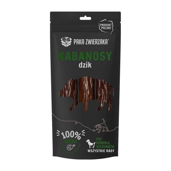 Paka Zwierzaka PAKA ZWIERZAKA- Kabanosy z dzika 3 szt (80g)