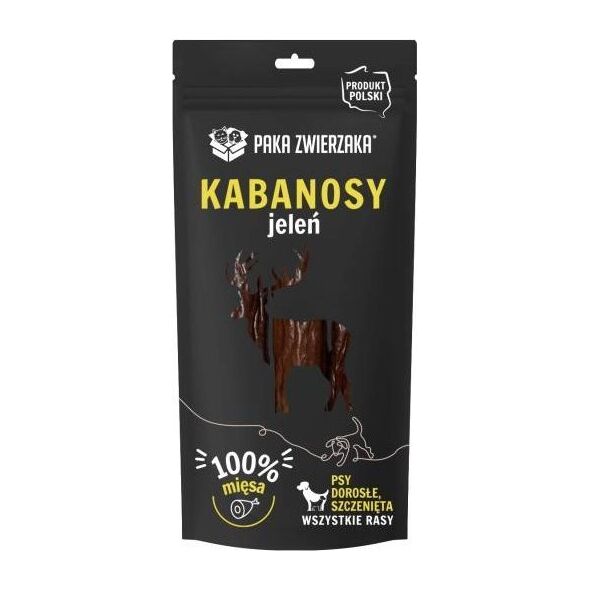 Paka Zwierzaka PAKA ZWIERZAKA- Kabanosy z jelenia 3 szt (80g)